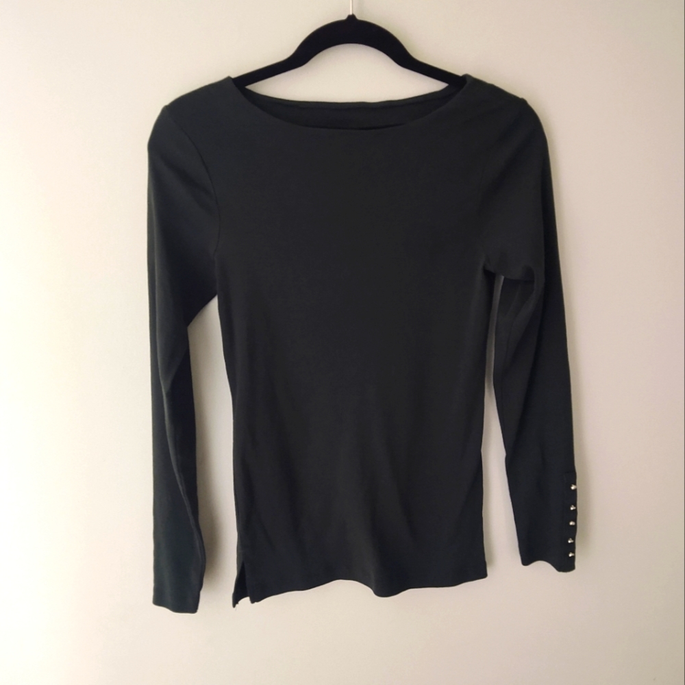 F&F forest green long sleeve shirt size women's 10